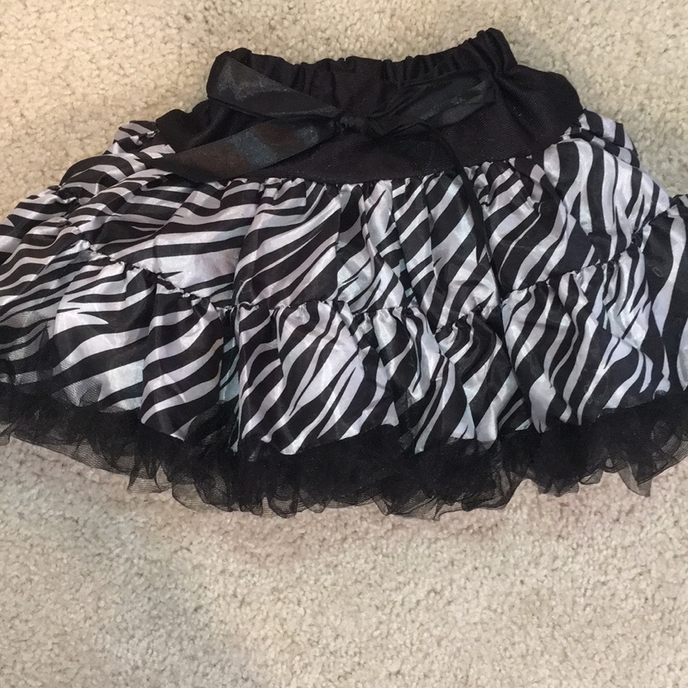 A zebra print tutu